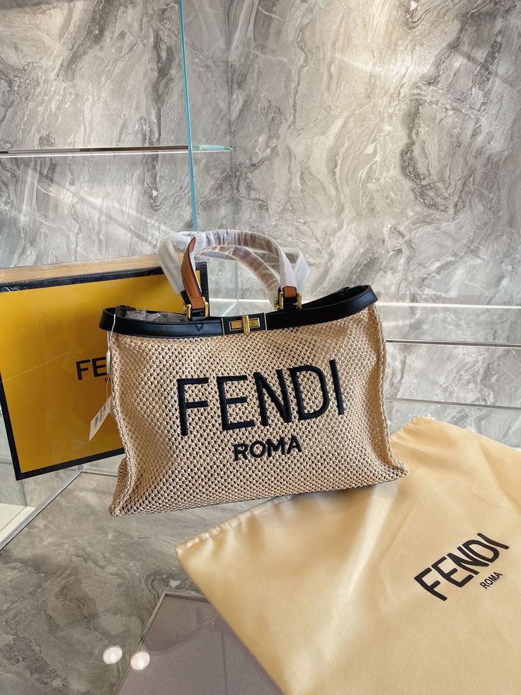 Fendi Raffia Straw Bag