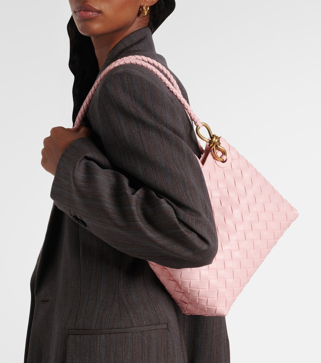 BOTTEGA VENETA Andiamo small intrecciato leather tote