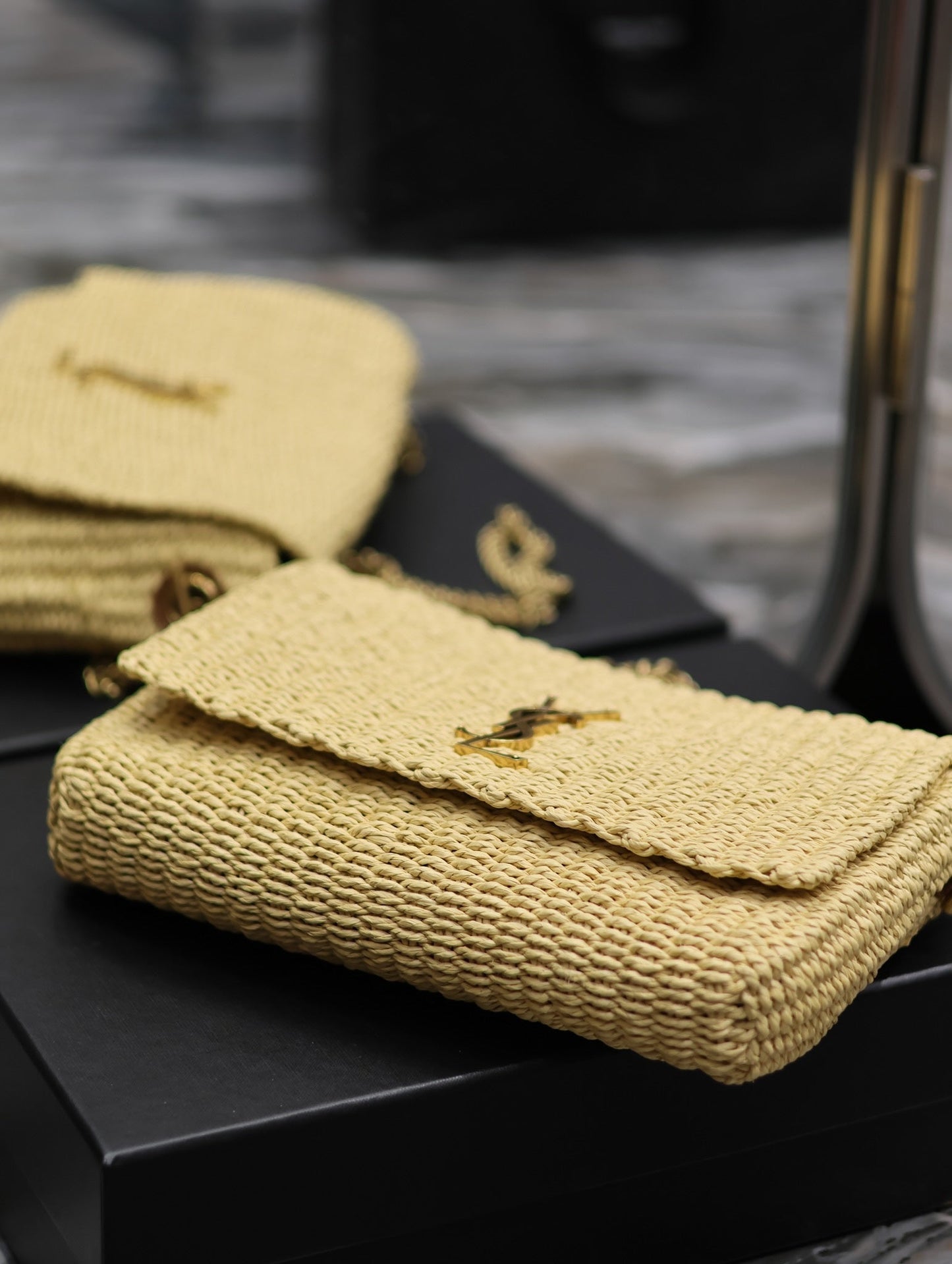 YSL Kate In Raffia - 28.5¡Á20¡Á6cm