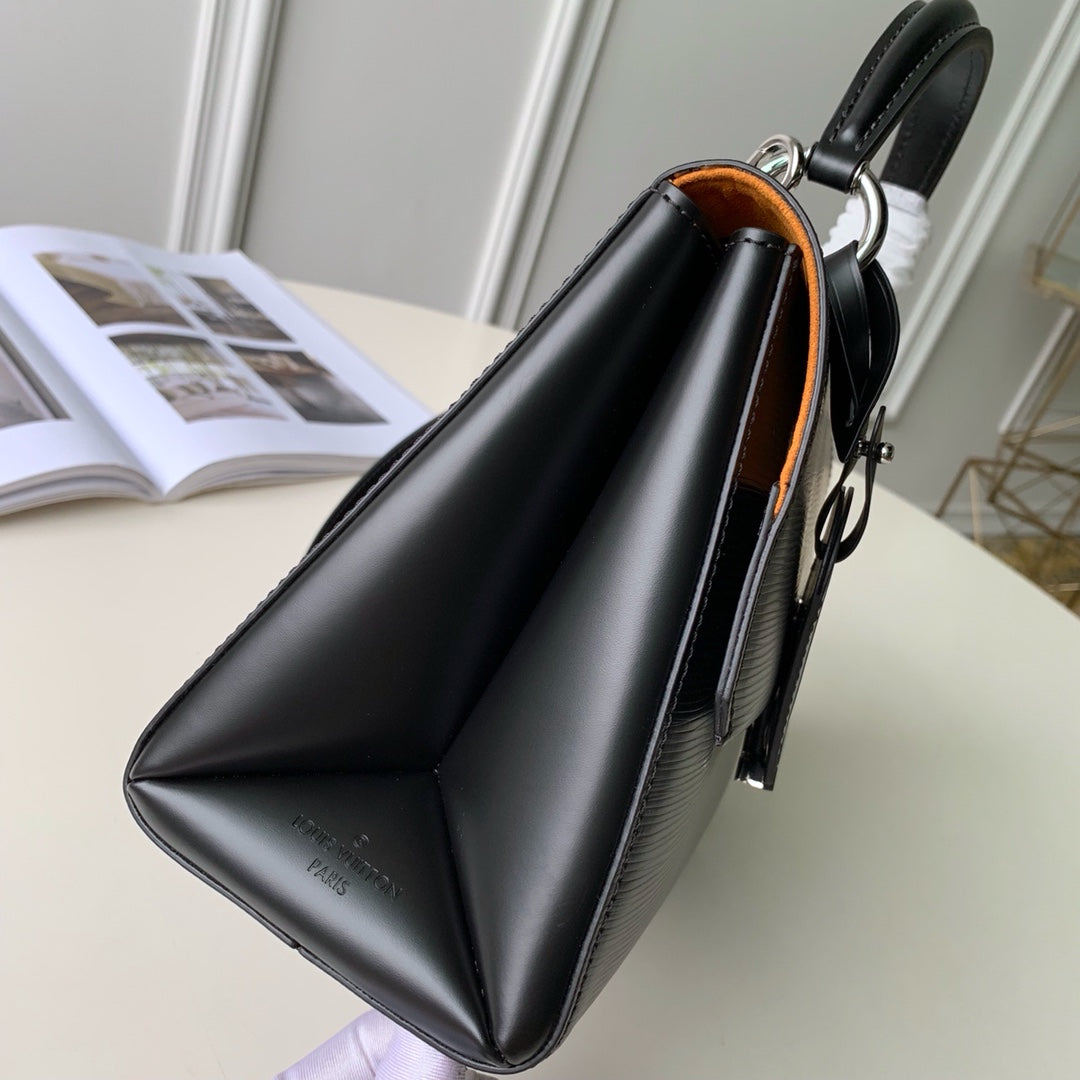 Louis Vuitton Epi Grenelle PM Handbag M53695 Black  26 x 20 x 12cm