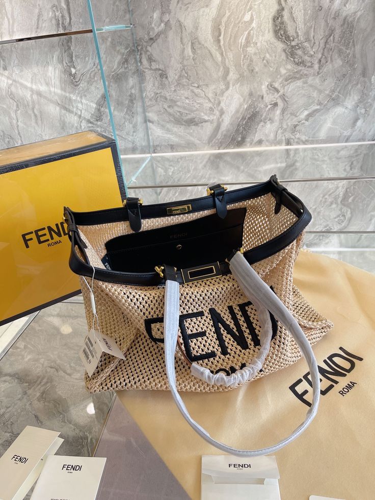 Fendi Raffia Straw Bag