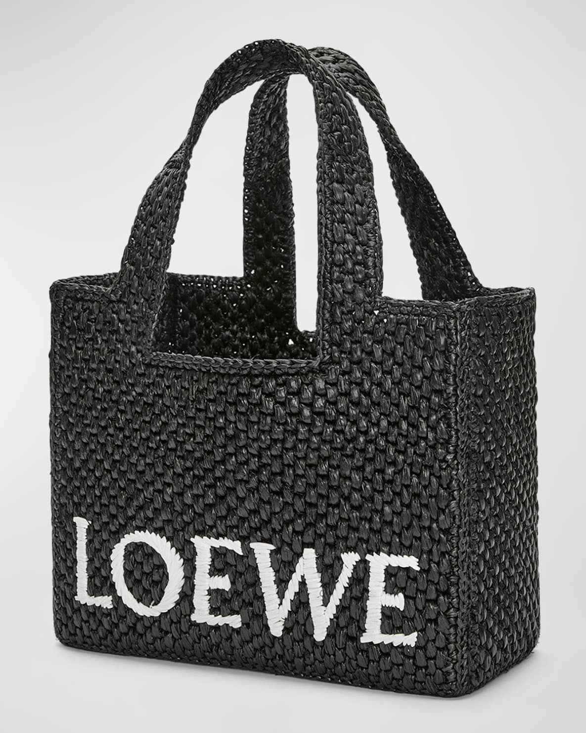 LOEWE x Paula¡¯s Ibiza Font Tote Small Bag in Raffia