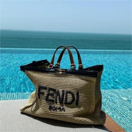 Fendi Raffia Straw Bag