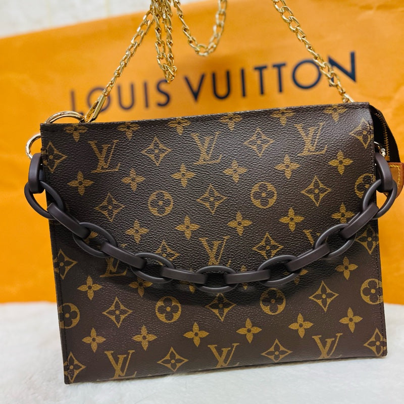 LV Toiletry Pouch 26 in Monogram Reverse Canvas with Wide Shoulder Strap