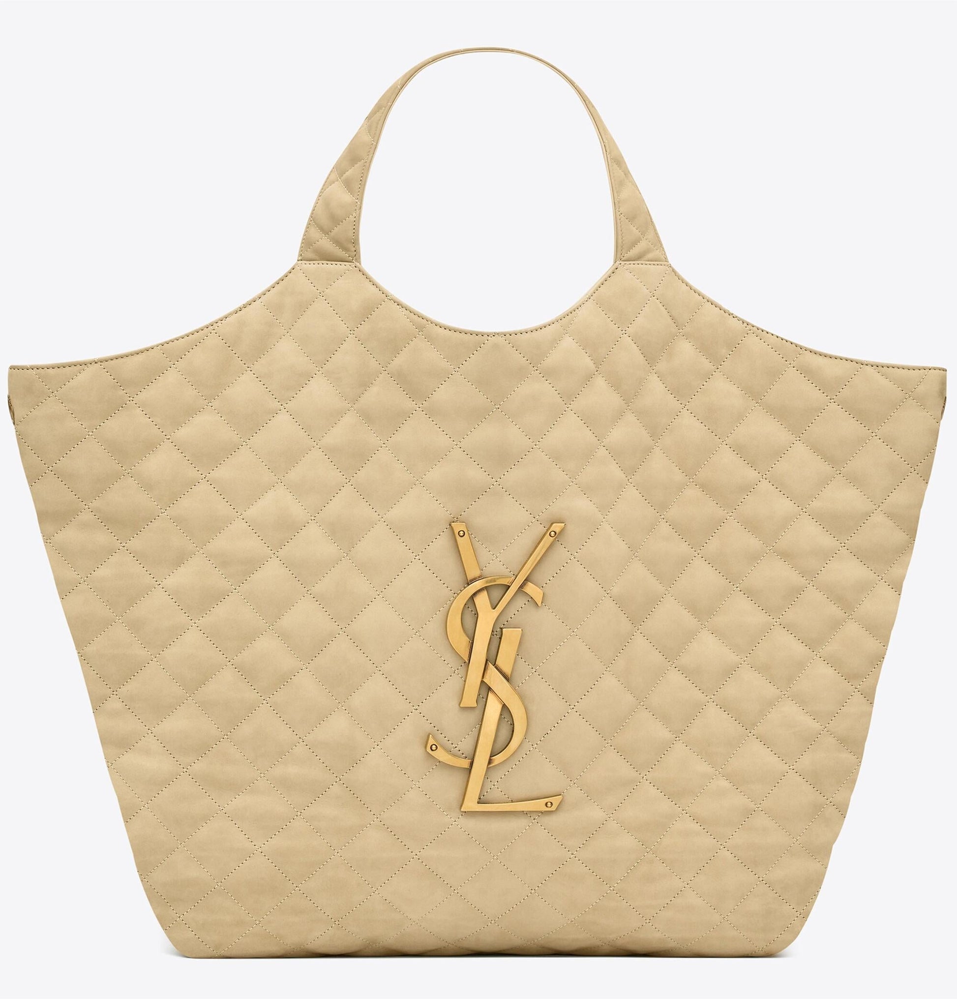 ICARE MAXI SHOPPING BAG IN QUILTED NUBUCK SUEDE