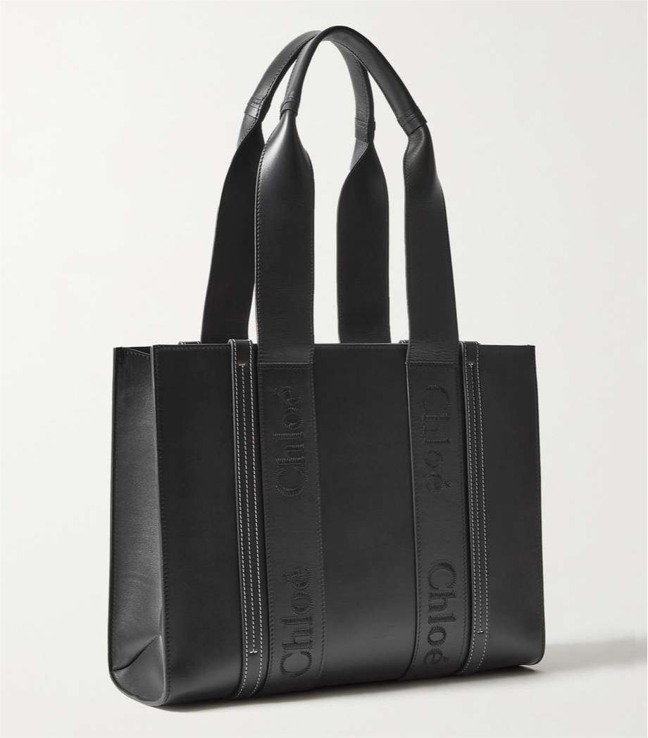 CHLO¨¦ Woody medium embroidered leather tote