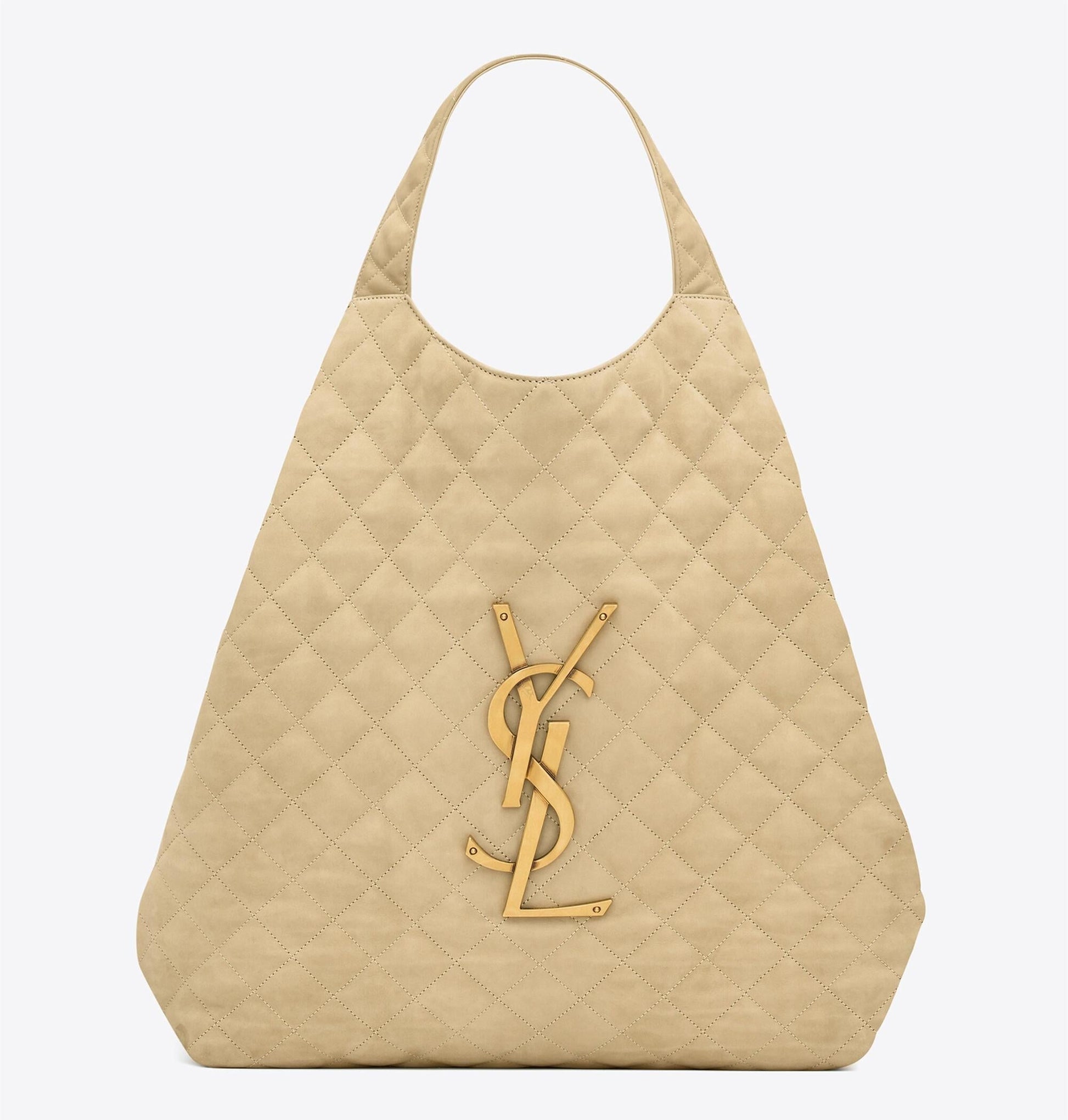ICARE MAXI SHOPPING BAG IN QUILTED NUBUCK SUEDE