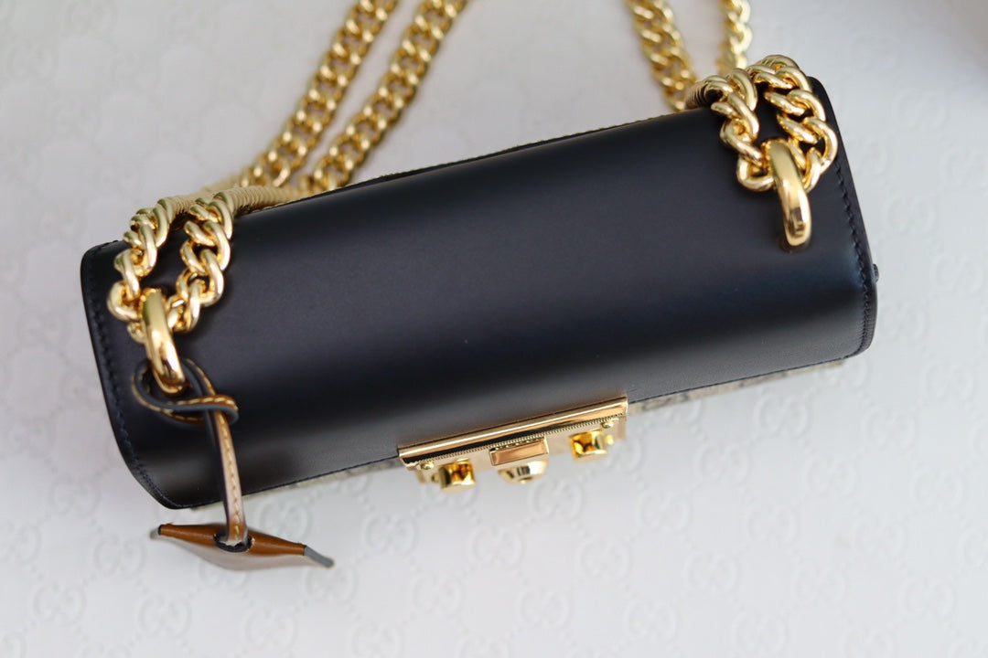 Gucci Padlock 20 Ophidia Leather Black 20 x 9 x 14cm