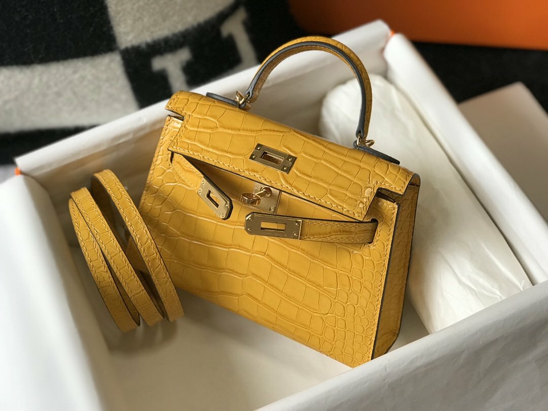 Hermes Handle Bag 19cm Yellow