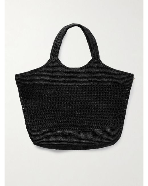 SAINT LAURENT YSL Raffia Icare Tote Bag