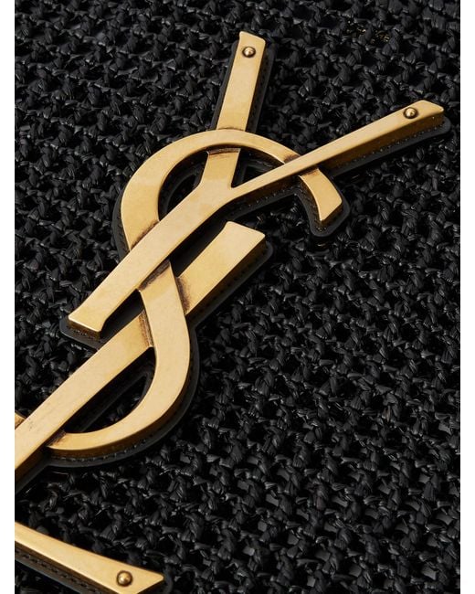 SAINT LAURENT YSL Raffia Icare Tote Bag